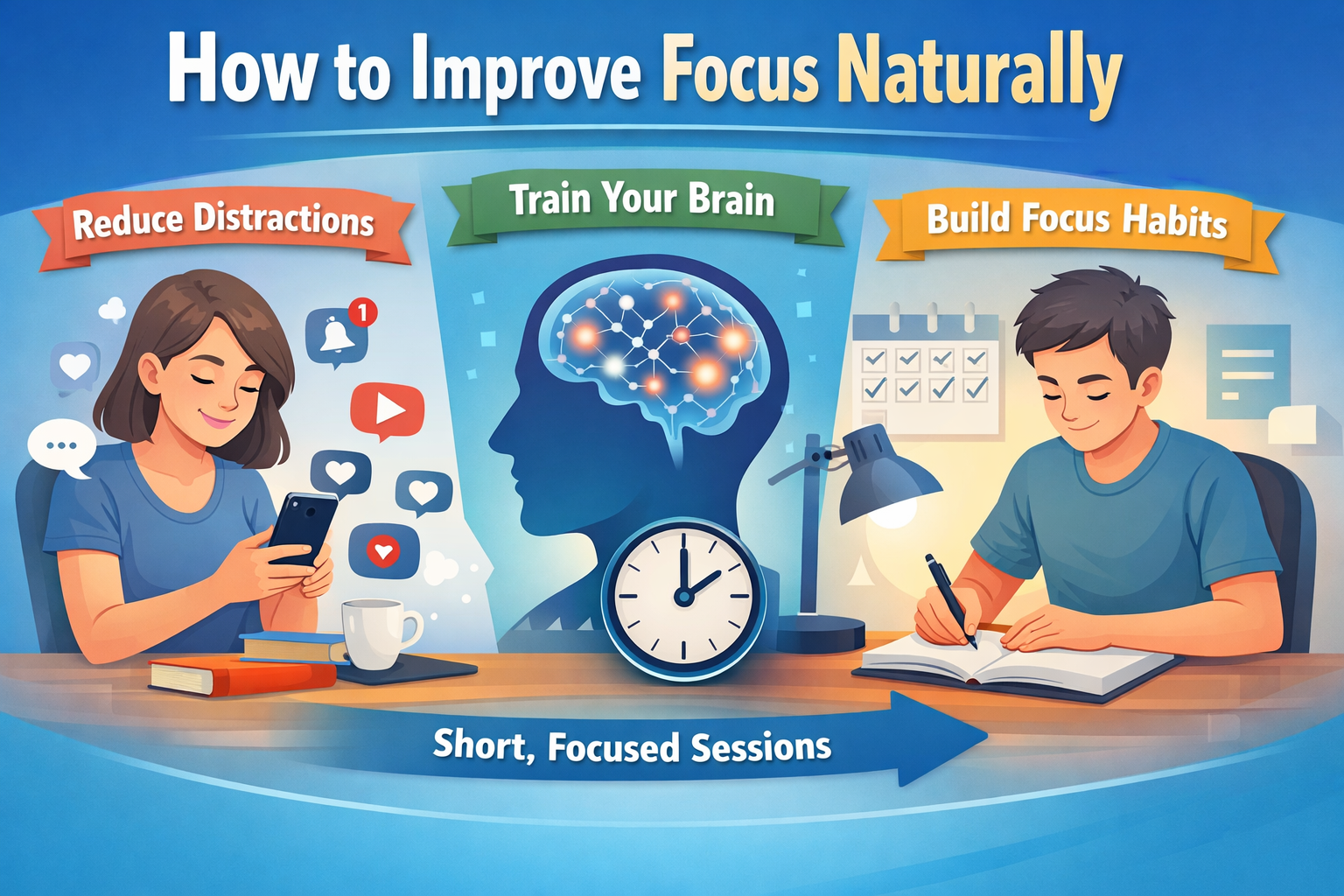 how to improve focus naturally using psychology